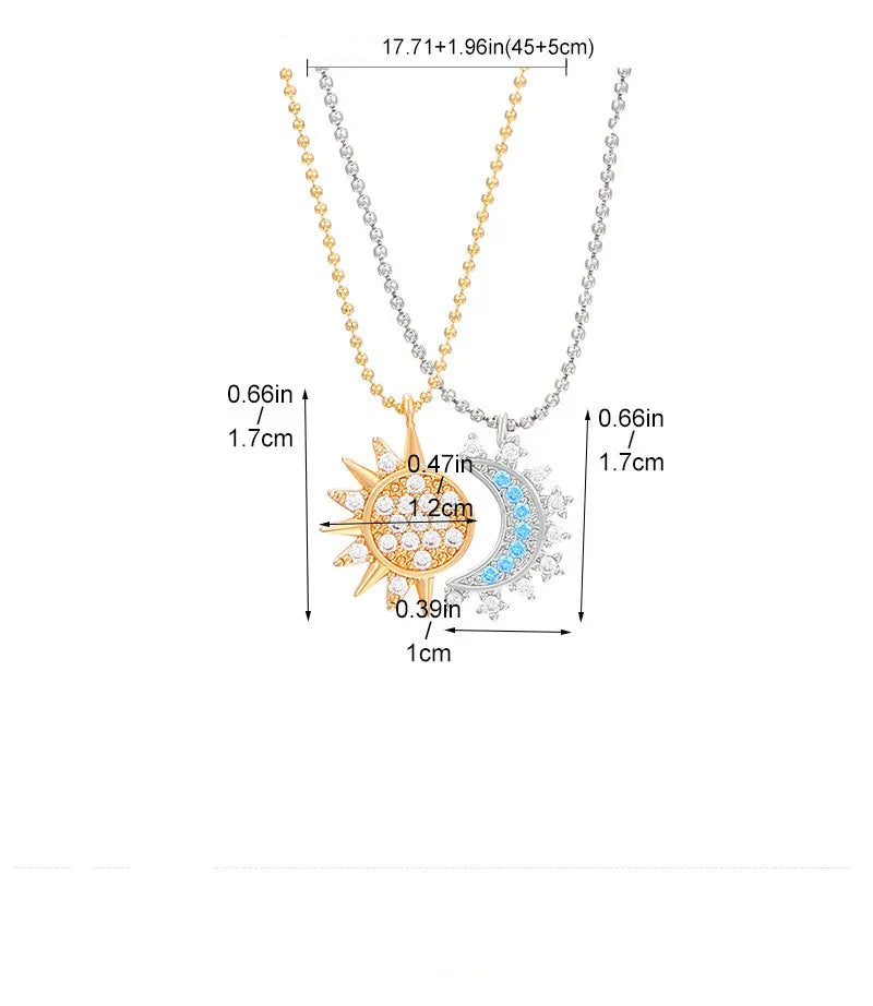 Sun & Moon Necklace Set - Duo Pack