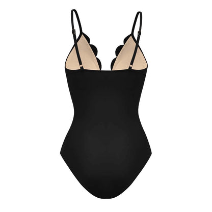 FLORAYA Noir Dotted Chic Swimsuit Set