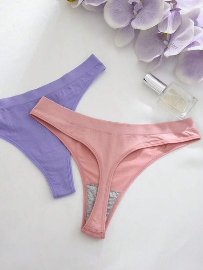 Cotton High-Cut Thong - 9 pieces