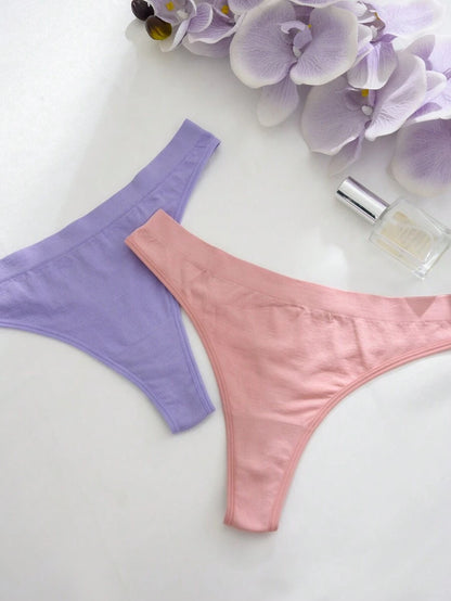 Cotton High-Cut Thong - 9 pieces