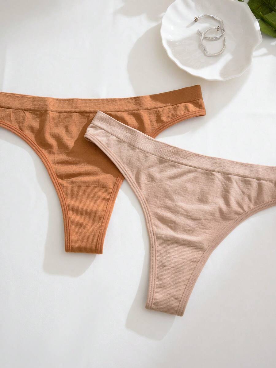 Cotton High-Cut Thong - 9 pieces