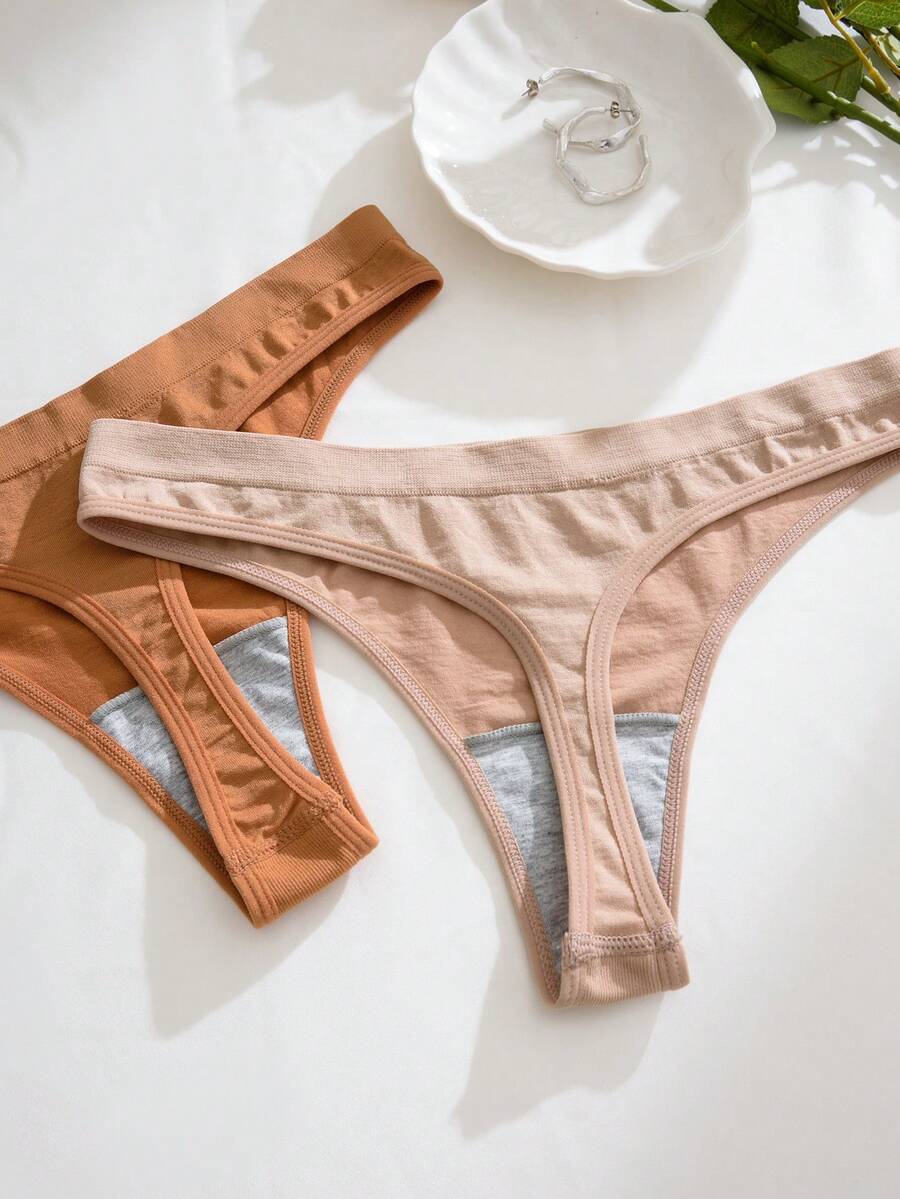 Cotton High-Cut Thong - 9 pieces