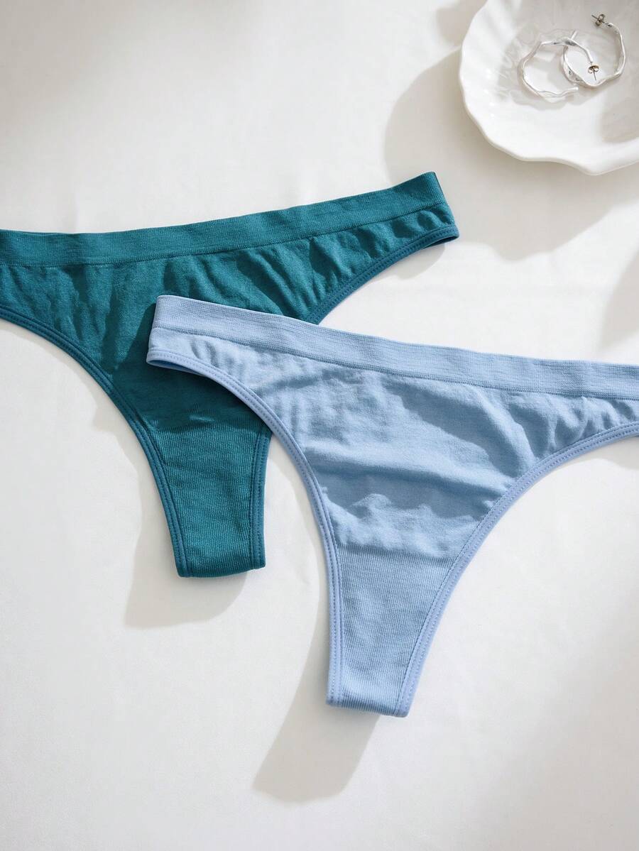 Cotton High-Cut Thong - 9 pieces