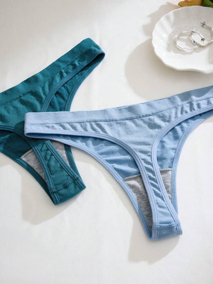 Cotton High-Cut Thong - 9 pieces