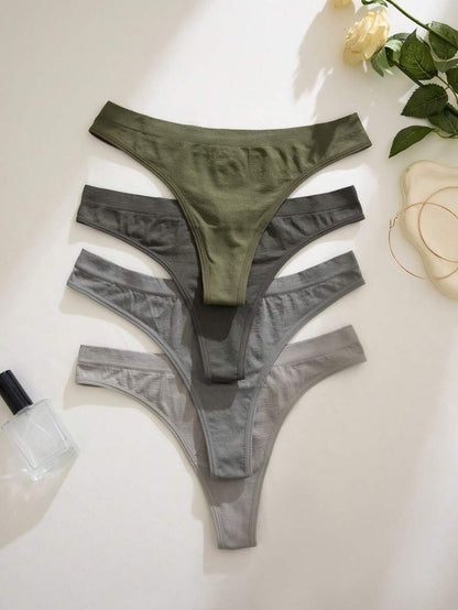 Cotton High-Cut Thong - 9 pieces