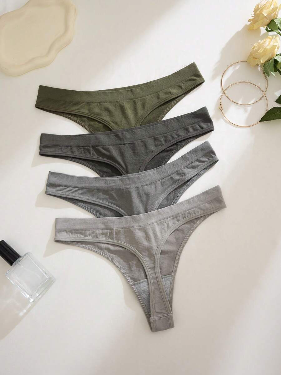 Cotton High-Cut Thong - 9 pieces
