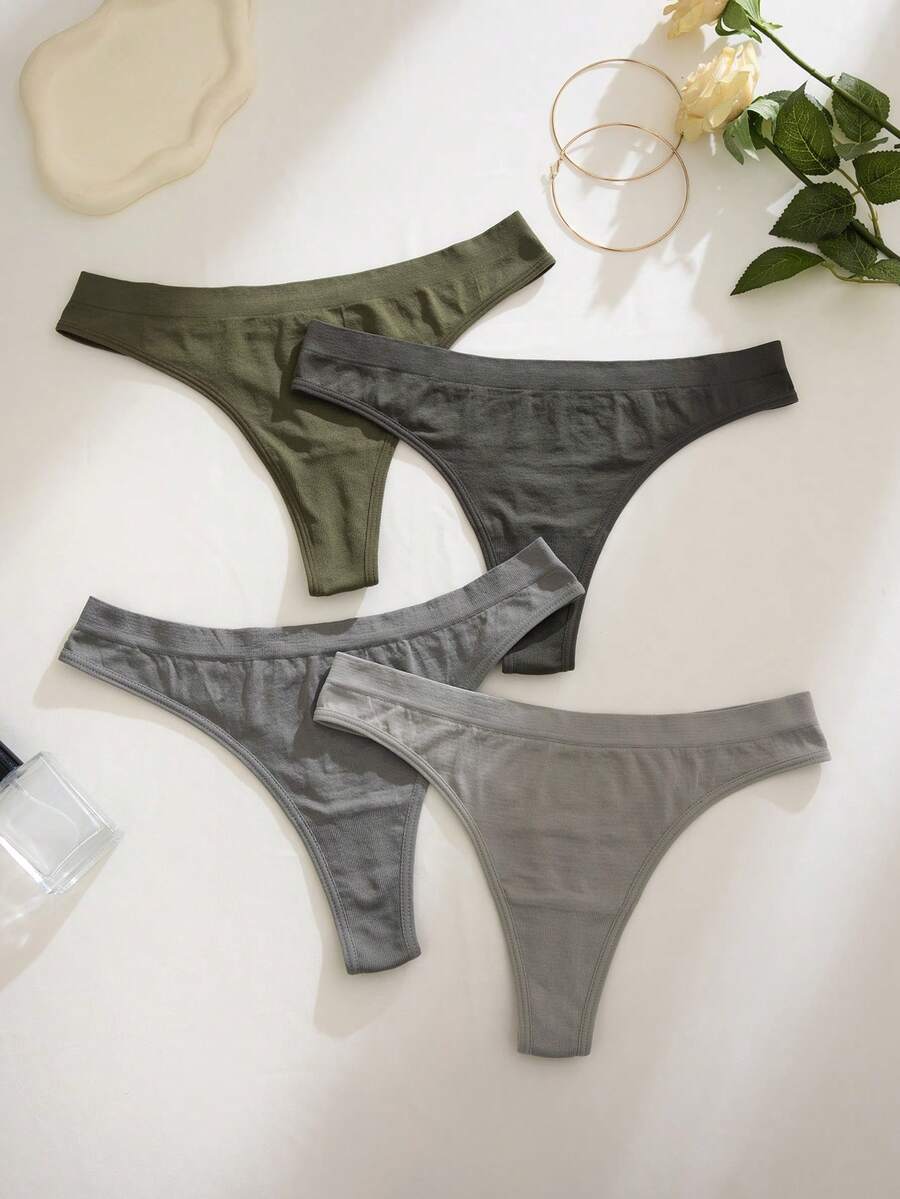 Cotton High-Cut Thong - 9 pieces