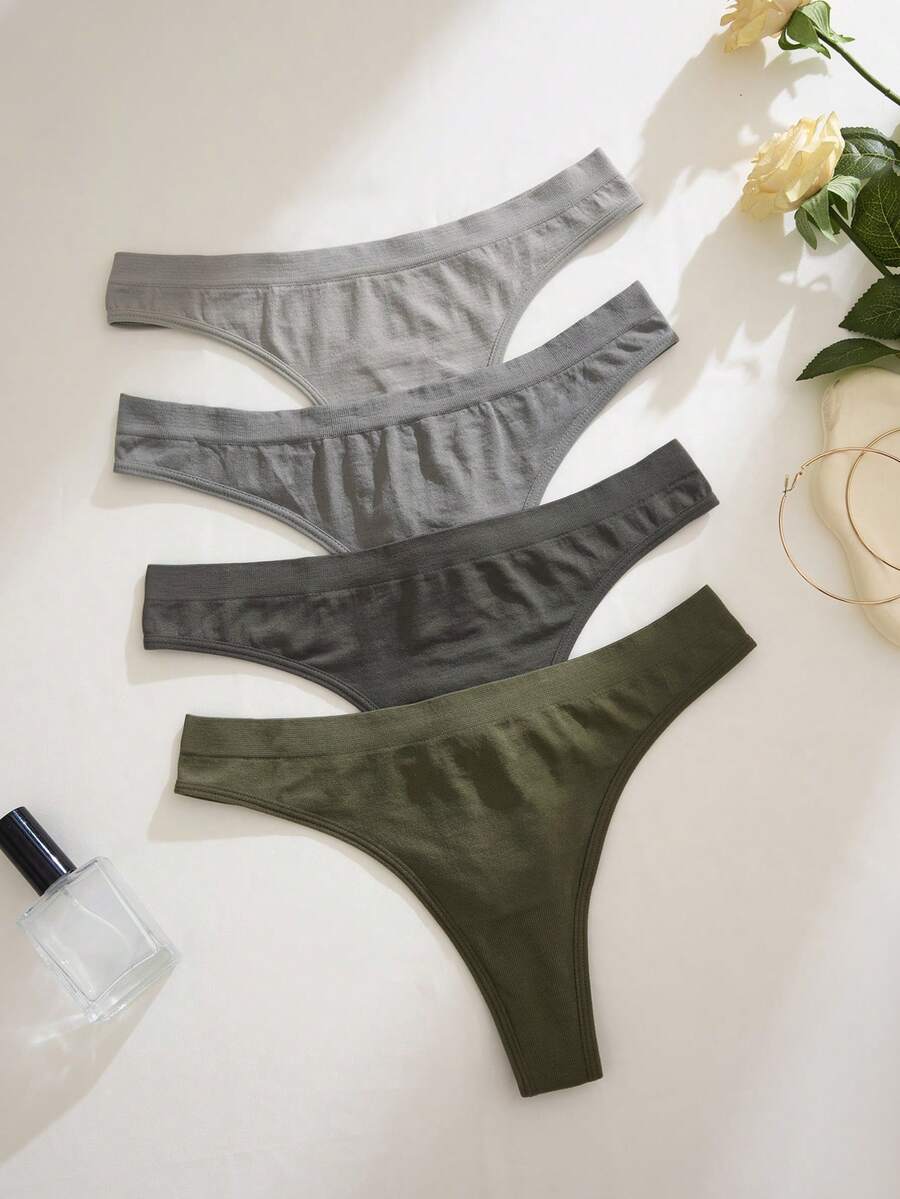 Cotton High-Cut Thong - 9 pieces