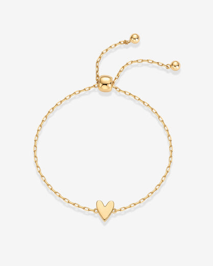 Heart Duo Charm Solitaire Bracelet