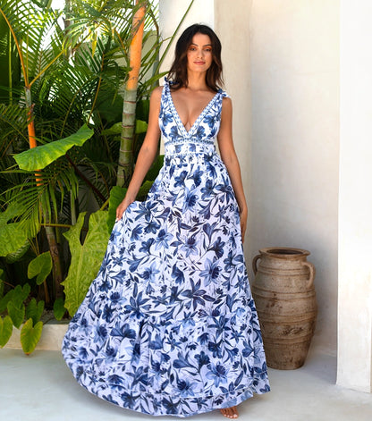 FLORAYA Azure Bow Swimdress Set