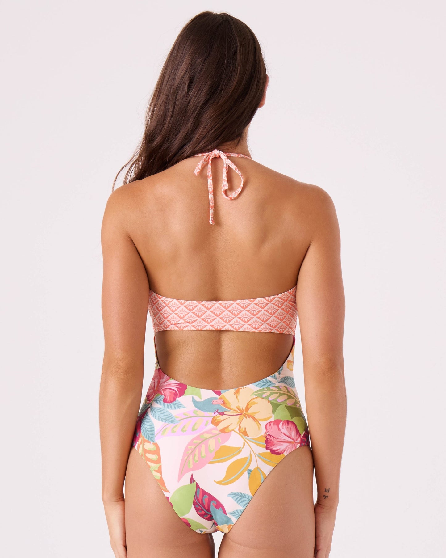Hot Tropcs Peek A Boo Moderate One Piece Swimsuit