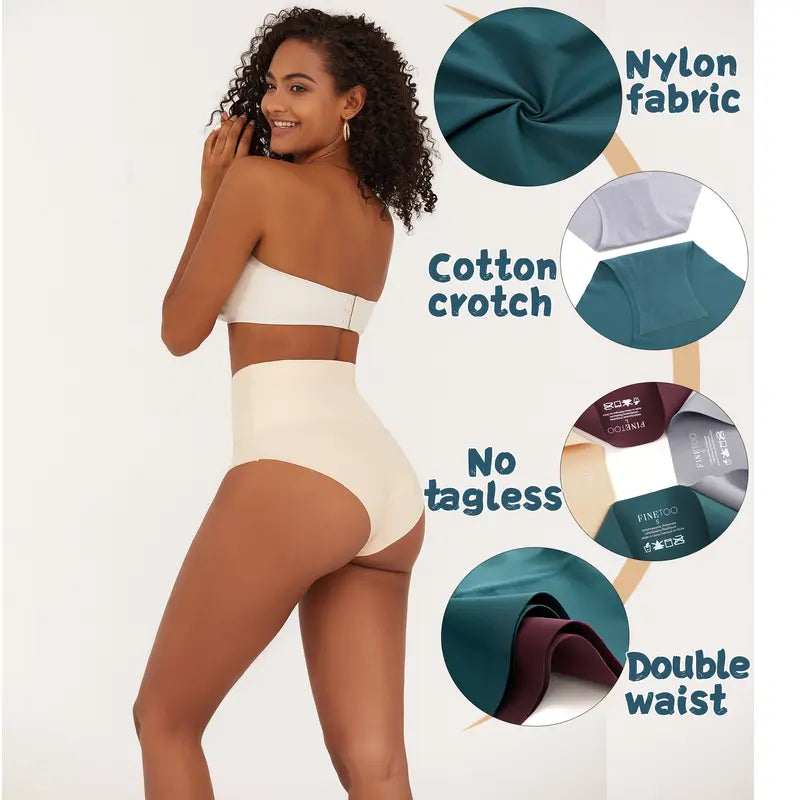 4-Pack High-Waist Tummy Control Briefs