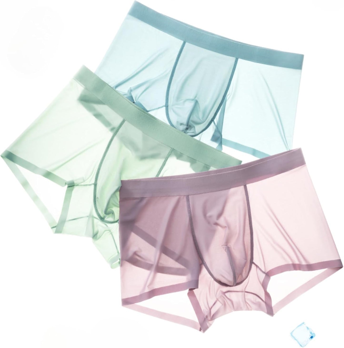 Ice Silk Seamless Boxer Shorts
