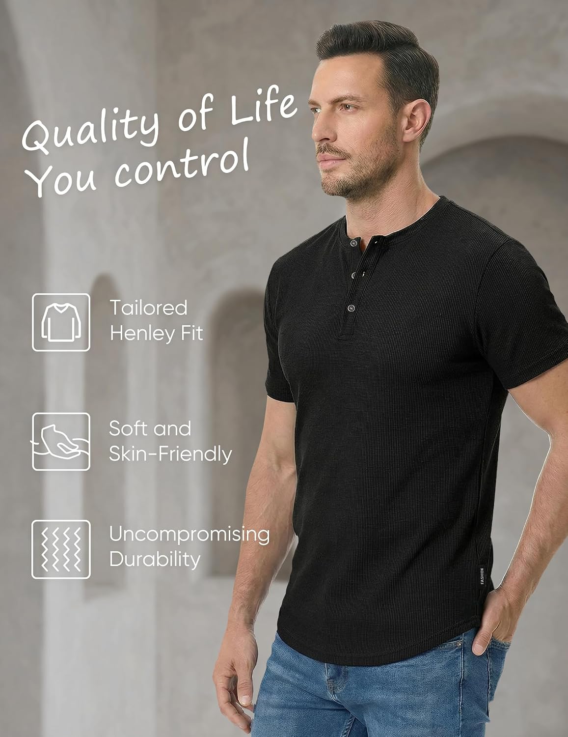 Ultra-Soft Waffle Knit T-Shirt
