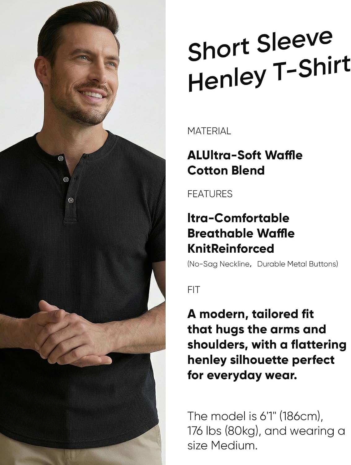 Ultra-Soft Waffle Knit T-Shirt