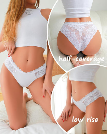 Lace Trim Cotton Briefs