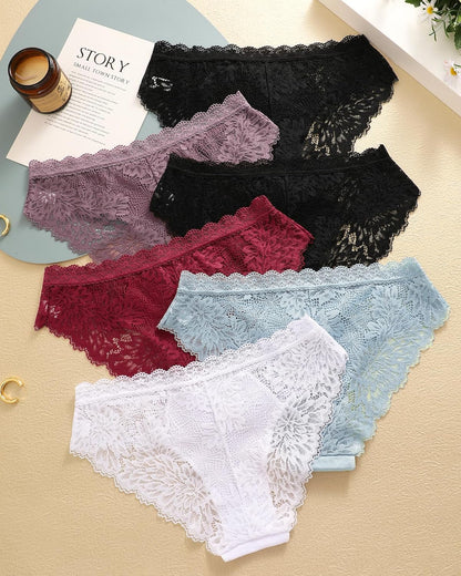 Lace Trim Cotton Briefs