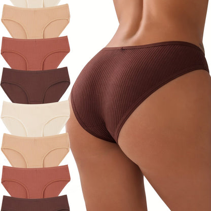 8-Pack Ribbed Bikini Briefs