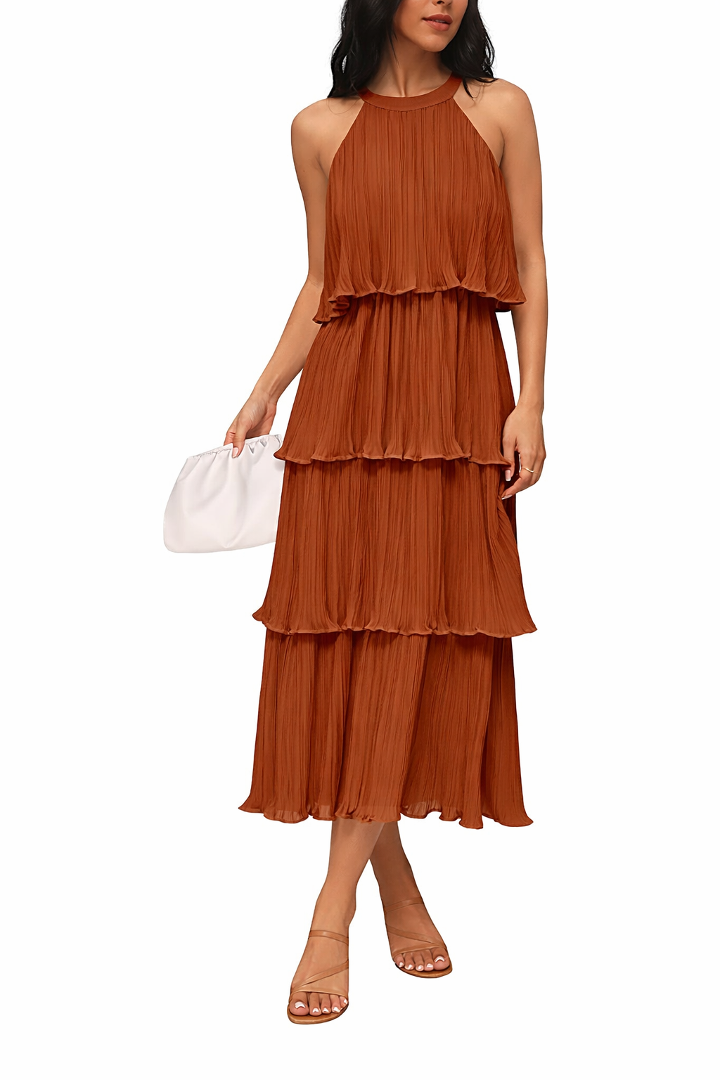 Halter Ruffle Dress
