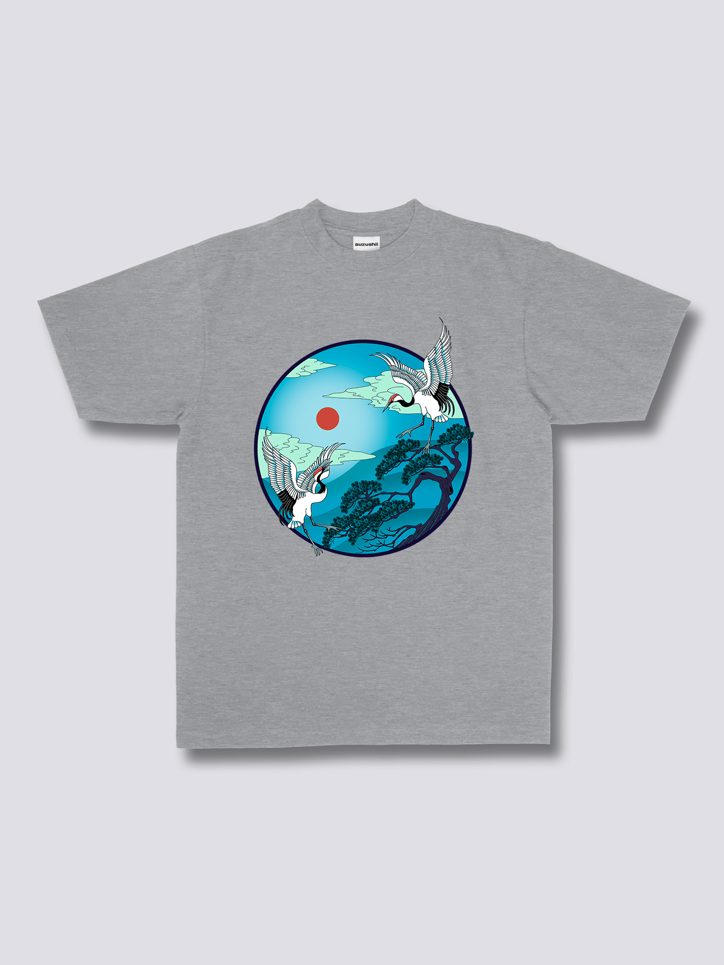 Front Print - Flying Cranes T-Shirt