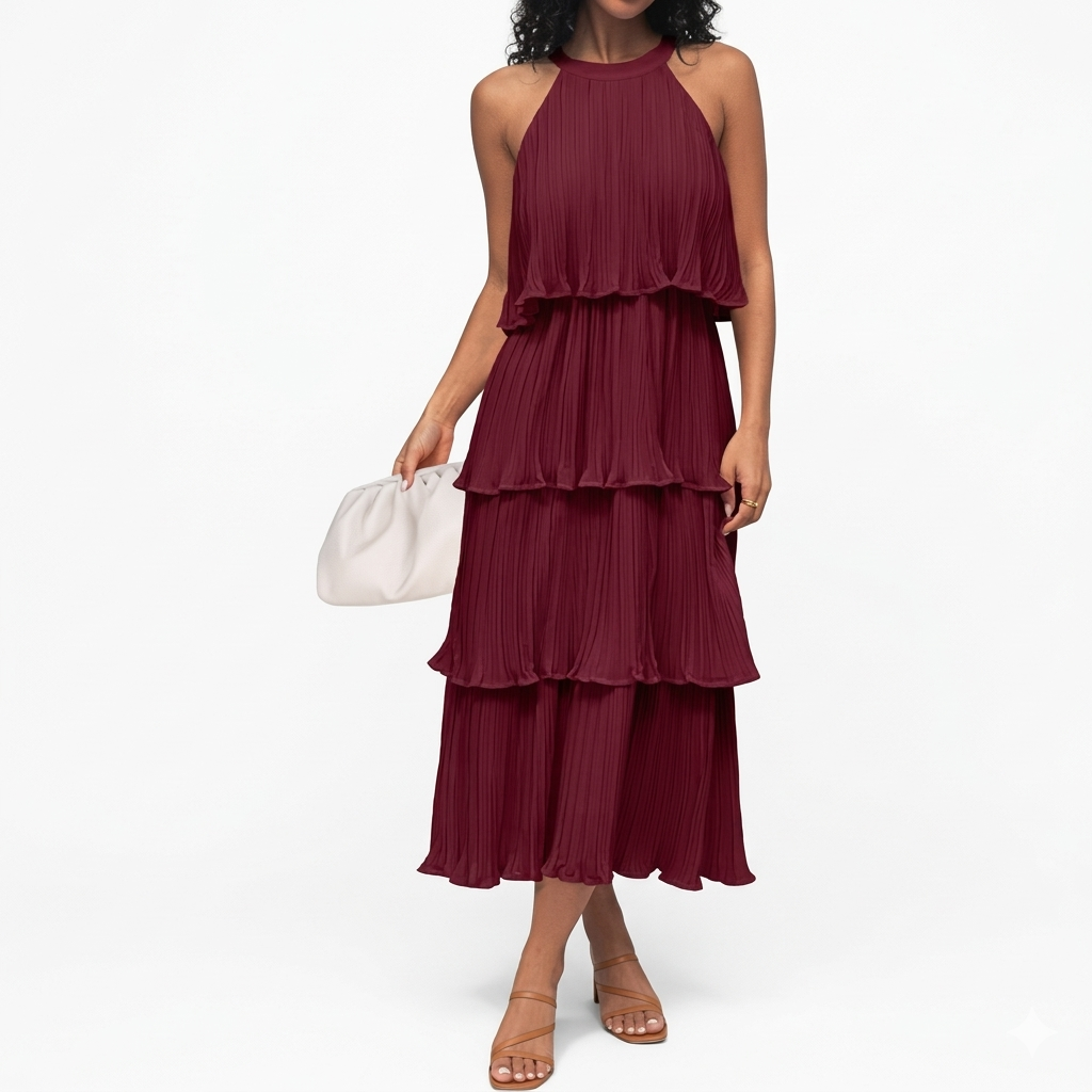 Halter Ruffle Dress