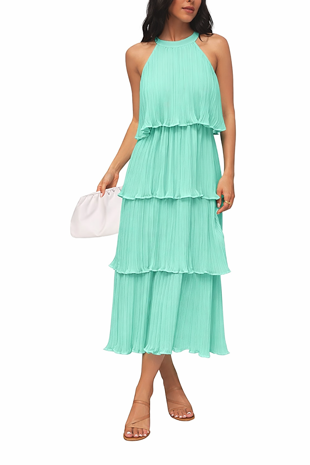 Halter Ruffle Dress
