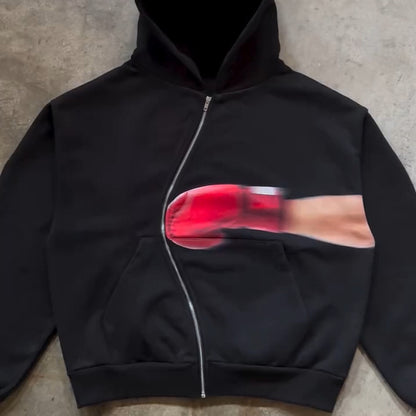 Punch zipup hoodie