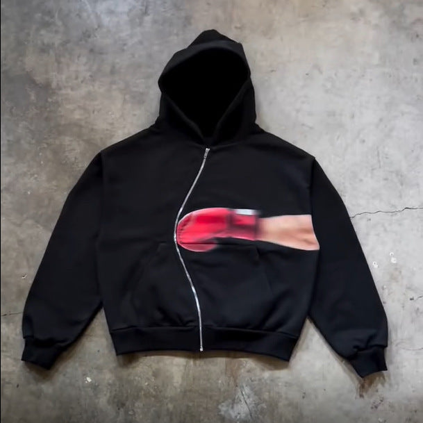 Punch zipup hoodie