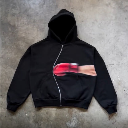 Punch zipup hoodie