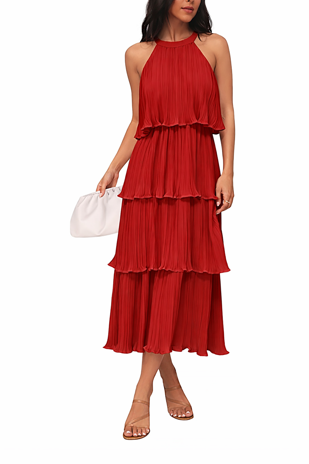Halter Ruffle Dress