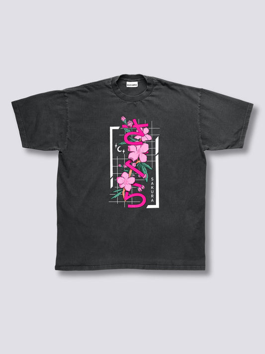 Front Print - Sakura Vintage T-Shirt