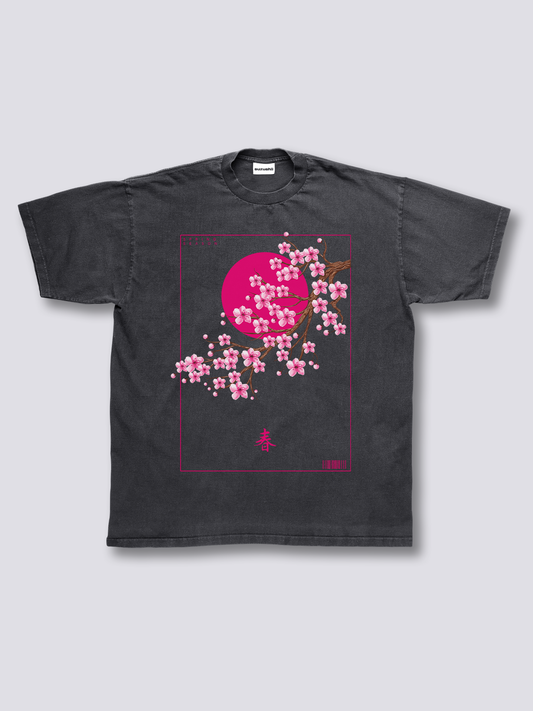 Front Print - Spring Blossom Vintage T-Shirt