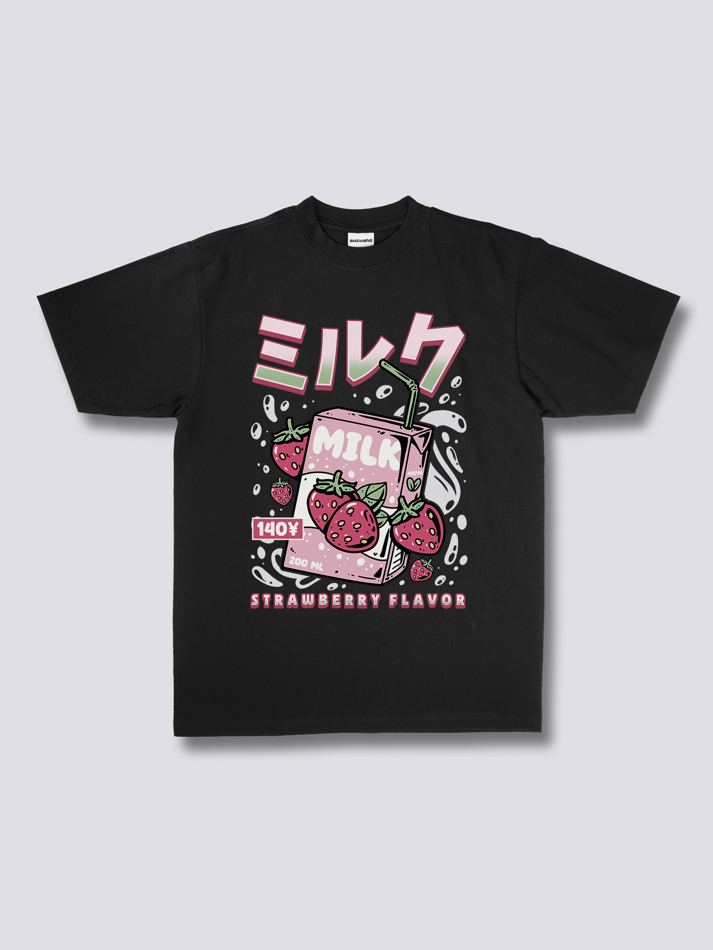 Front Print - Strawberry Milk T-Shirt