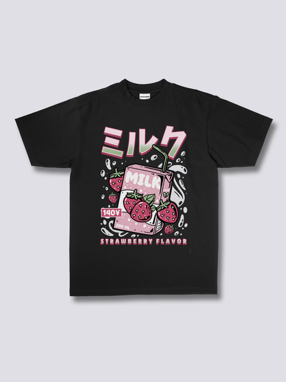 Front Print - Strawberry Milk T-Shirt