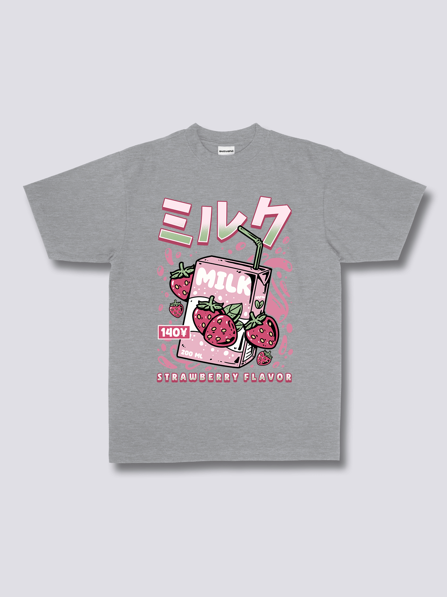 Front Print - Strawberry Milk T-Shirt