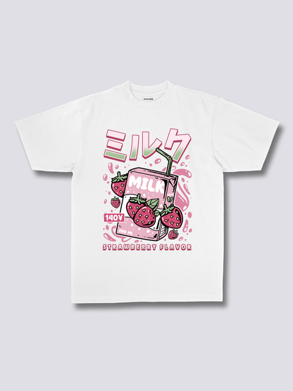 Front Print - Strawberry Milk T-Shirt