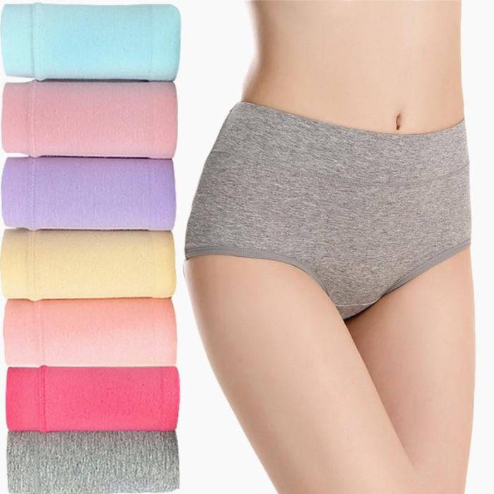 Pure Cotton High-Waist Briefs